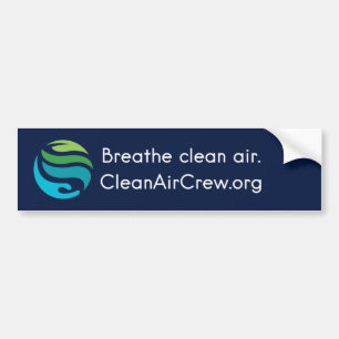 Para Coche Respira aire limpio. CleanAirCrew.org pegatina del