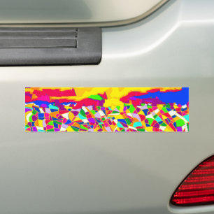Para Coche Resumen Pegatina de parachoques de pintura de óleo