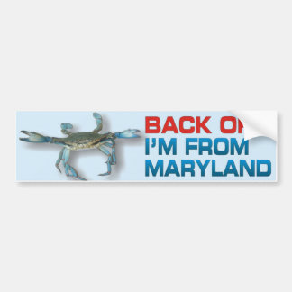 Para Coche Retroceda - cangrejo de Maryland - a la pegatina