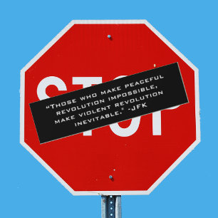 Para Coche Revolución pacífica Imposible pegatina de citas de