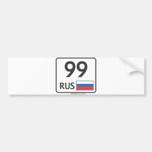 Para Coche RUS. Moscú. 99. Pegatina