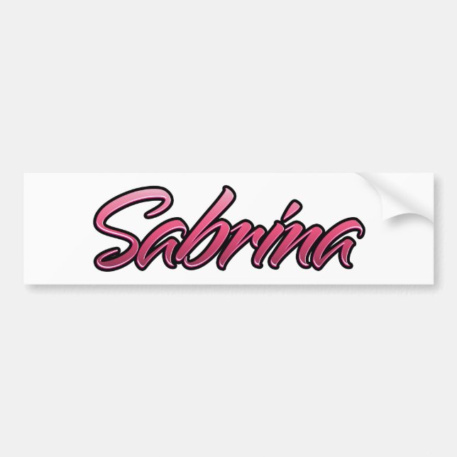 Para Coche Sabrina Pegatina de Aufkleber rosa descolorido (Frente)