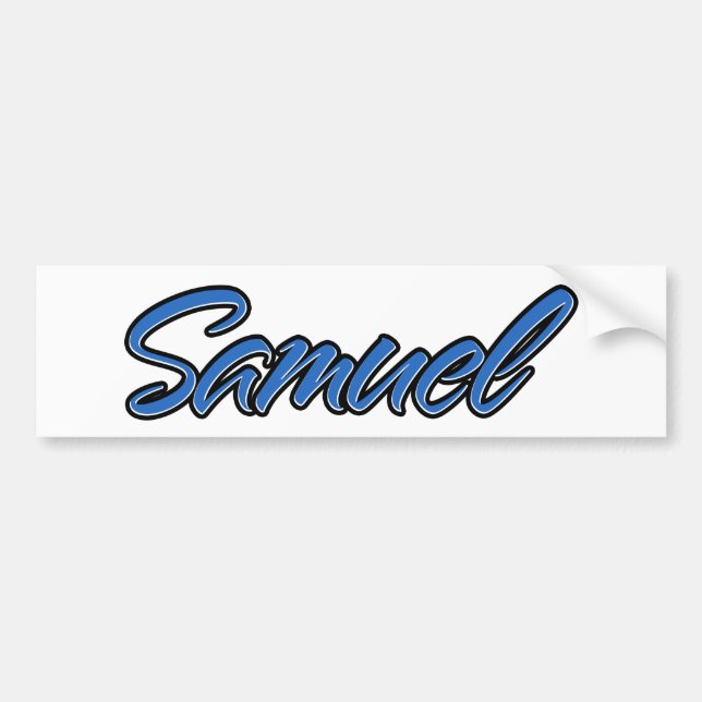 Para Coche Samuel Name blue Aufkleber Pegatina Autoaufkleber (Frente)