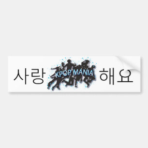 Para Coche SARANG HAE YO KPOP MANIA Pegatina del parachoques