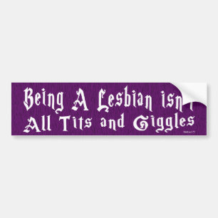 Para Coche Ser una pegatina de parachoques lesbiana