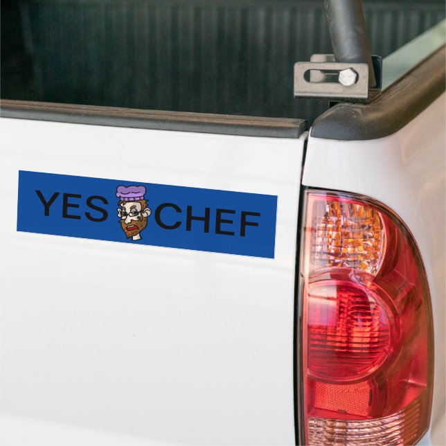 Para Coche Sí Pegatina del parachoques del chef (En Camión)