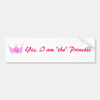 Para Coche Sí, soy "" el pegatina de princesa Long