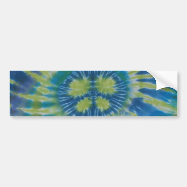 Para Coche Signo de paz Swirl Tie Dye Pegatina (Frente)