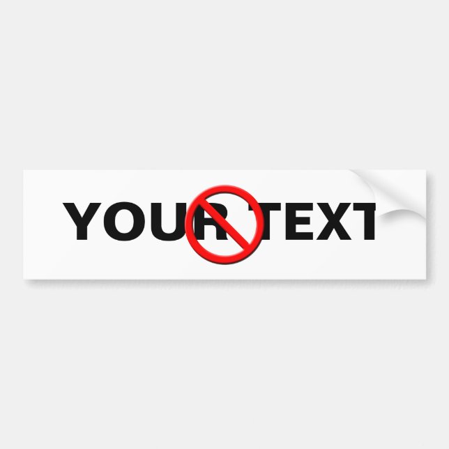 Para Coche Sin pegatina de parachoques de plantilla de Rótulo (Frente)