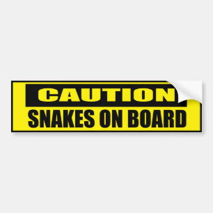 Para Coche Snakes con precaución en la divertida pegatina de