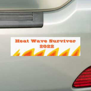 Para Coche Sobreviviente de ola de calor 2022 Pegatina de par