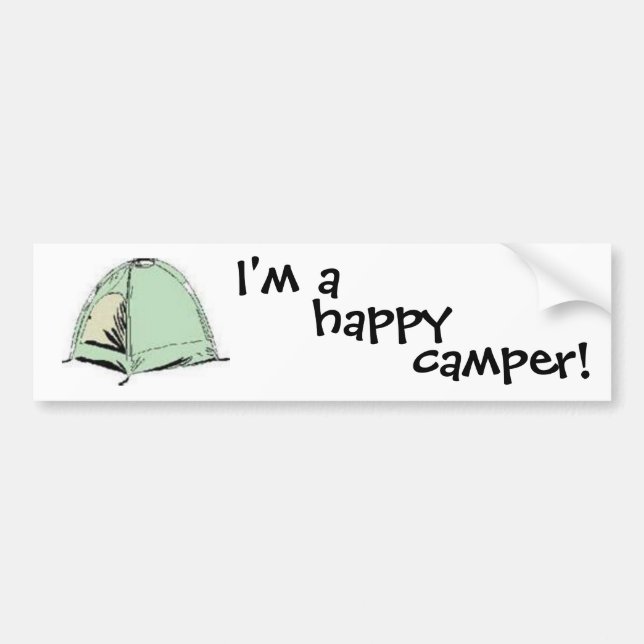 Para Coche Soy una pegatina del parachoques de camper feliz (Frente)