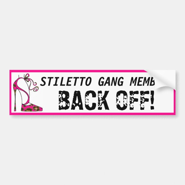 Para Coche "Stiletto Gang Member - Back Off!" pegatina al par (Frente)