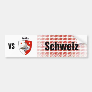 Para Coche Suiza Svizzera Suisse Wallis pegatina de automóvi