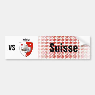 Para Coche Suiza Svizzera Suisse Wallis pegatina de automóvil