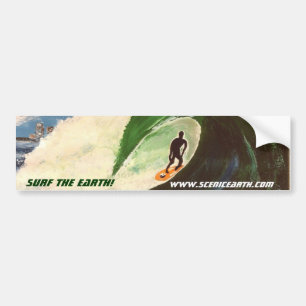 Para Coche Surfing Surfer Ocean Tubo Pegatina Arte