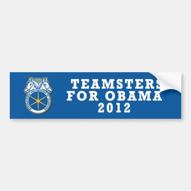 Para Coche Teamsters 2012 del pegatina de Favorable-Obama (Frente)