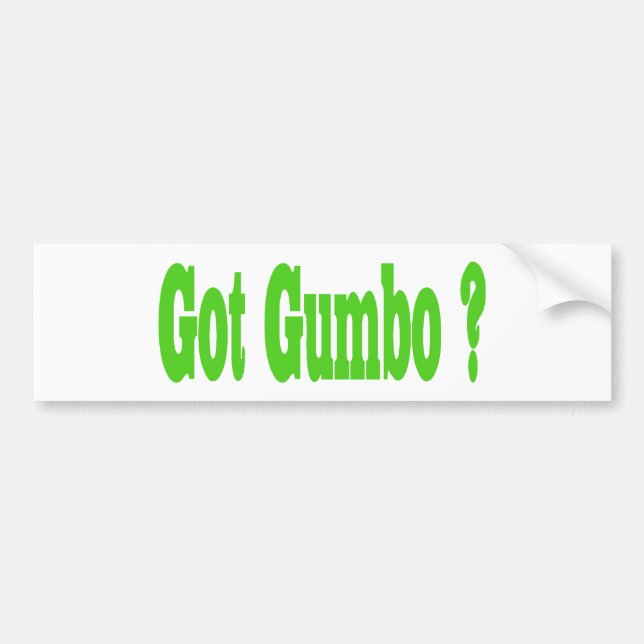 Para Coche Tengo un Pegatina gumbo (Frente)
