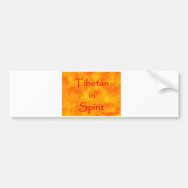 Para Coche Tibetano con pegatina de parachoques de espíritu (Frente)