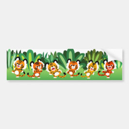 Para Coche Tigres Personalizados Cuidados Bailan En Pegatina 