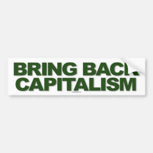 Para Coche Traiga detrás al pegatina del capitalismo