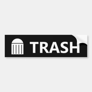 Para Coche Trash Garbage Can Label Pegatina