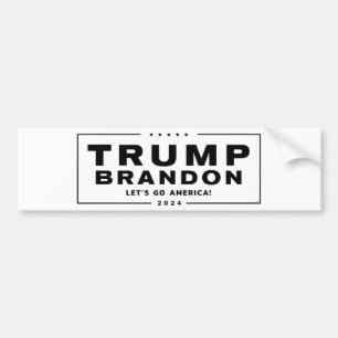 Para Coche Trump Brandon 2024™ - Negro pegatina de parachoque