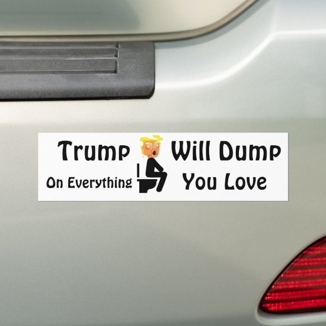 Para Coche Trump Volcará la pegatina del parachoques (en coche)