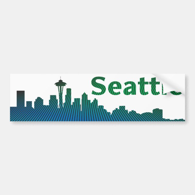 Para Coche Una pegatina del parachoques de Seattle (Frente)