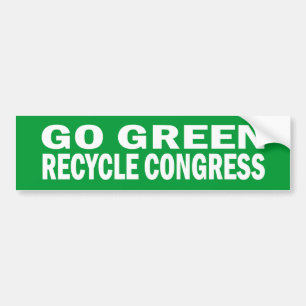 Para Coche Va el verde recicla al pegatina del congreso