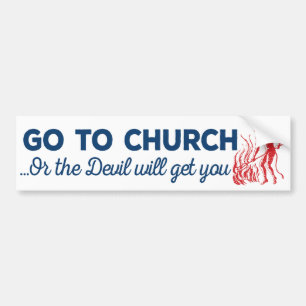Para Coche Vaya al pegatina de la iglesia