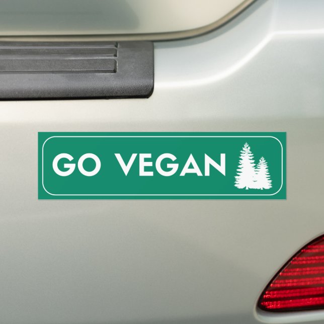 Para Coche VAYA pegatina del parachoques VEGAN (en coche)