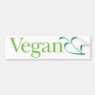 Para Coche Vegan (Hoja): Pegatina del parachoques