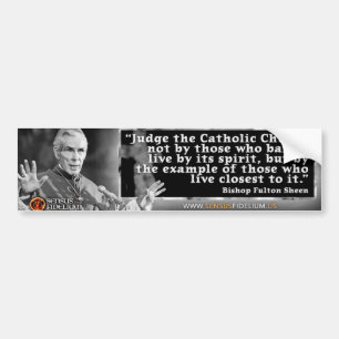 Para Coche Ven Fulton Sheen "Juzgando a la Iglesia" Pegatina