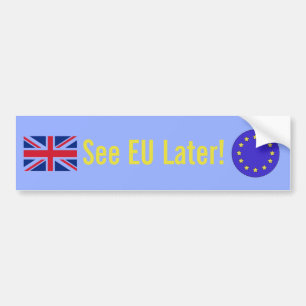 Para Coche "¡Ver a la UE más tarde!" Pegatina del parachoqu