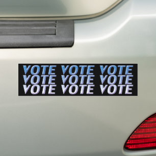 Para Coche votación - azul - Pegatina del parachoques