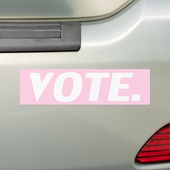 Para Coche "votar" blanco rosa claro - pegatina parachoques d (en coche)