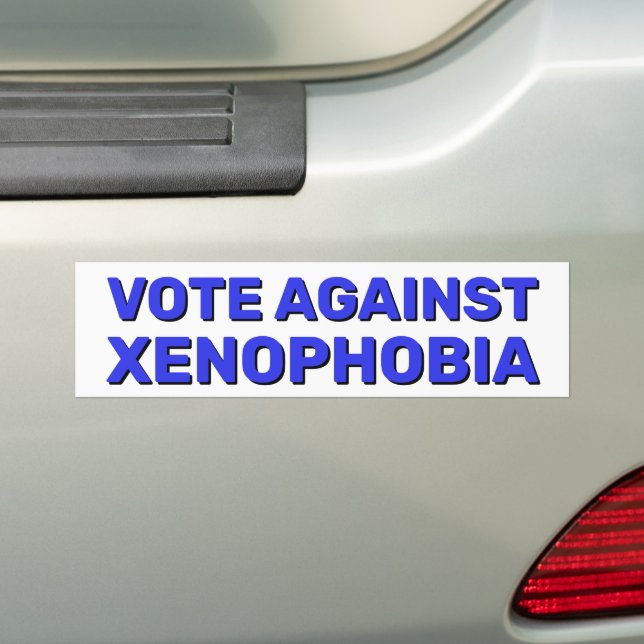 Para Coche Votar contra la pegatina de parachoques Xenofobia™ (en coche)