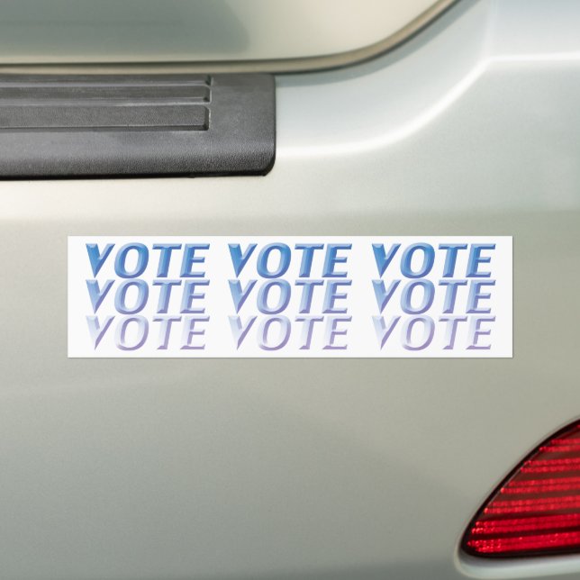 Para Coche voto - azul / blanco - Pegatina del parachoques (en coche)