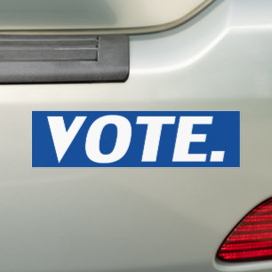 Para Coche voto - azul / blanco - Pegatina del parachoques