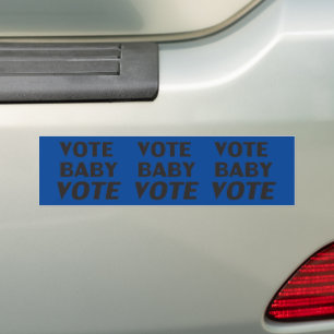 Para Coche "voto de bebé" - negro / azul - Pegatina parachoqu