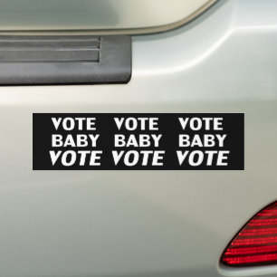 Para Coche "voto de bebé" - negro / blanco - Pegatina paracho