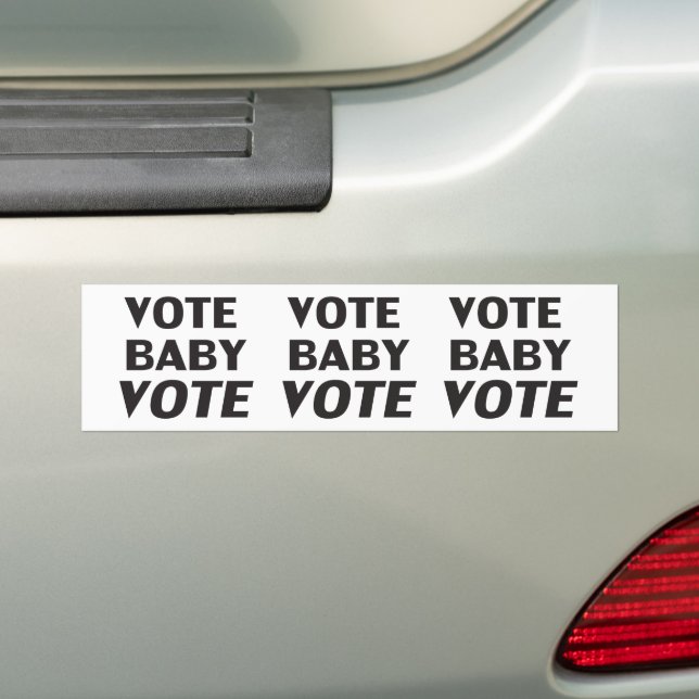 Para Coche "voto de bebé" - negro / blanco - Pegatina paracho (en coche)