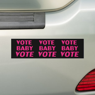 Para Coche "voto de bebé" - rosa / negro - Pegatina parachoqu