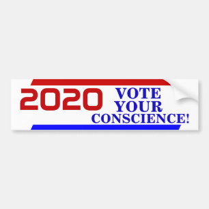 Para Coche ¡VOTO de la campaña 2020 SU CONCIENCIA! Pegatina