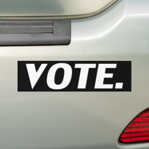 Para Coche voto - negro / blanco - Pegatina del parachoques