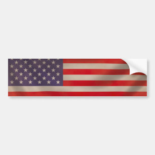 Para Coche Waving American Flag Car Pegatina