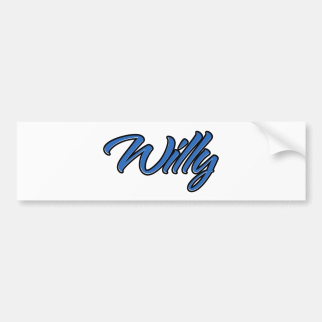 Para Coche Willy Name blue Aufkleber Pegatina Autoaufkleber (Frente)