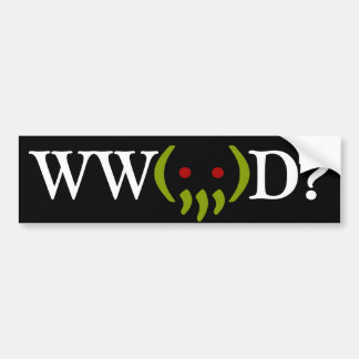 Para Coche ¿WW Cthulhu hacen? pegatina v2
