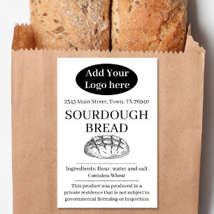 Para Comida Agregar su logotipo Etiqueta de producto de panade